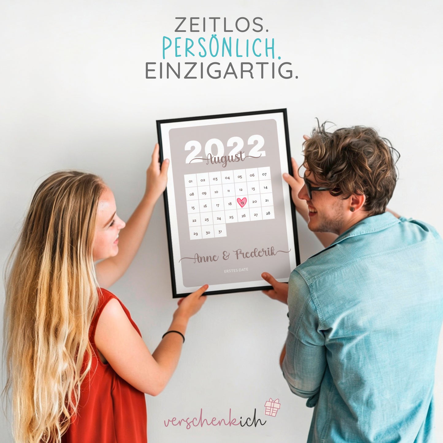 Poster | Kalenderblatt mit Namen + Datum