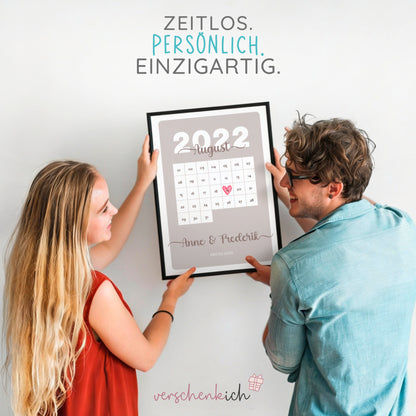 Poster | Kalenderblatt mit Namen + Datum