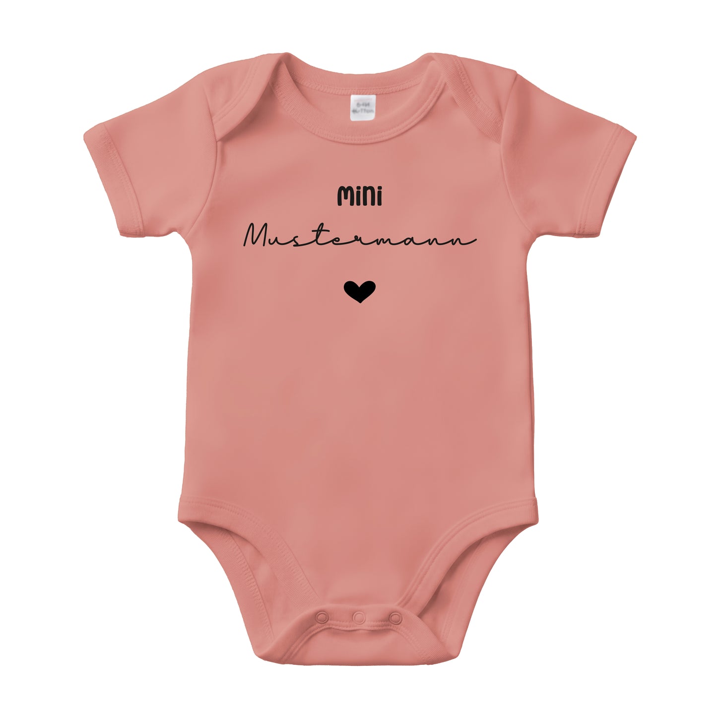 Baby Body Kurzarm mit Name | Basic Body aus Bio-Baumwolle | Mini