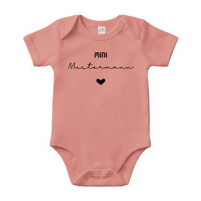 Baby Body Kurzarm mit Name | Basic Body aus Bio-Baumwolle | Mini