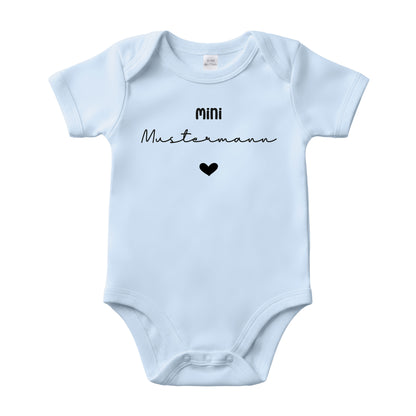 Baby Body Kurzarm mit Name | Basic Body aus Bio-Baumwolle | Mini
