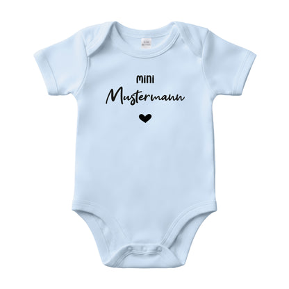 Baby Body Kurzarm mit Name | Basic Body aus Bio-Baumwolle | Mini