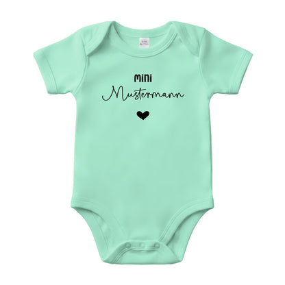 Baby Body Kurzarm mit Name | Basic Body aus Bio-Baumwolle | Mini