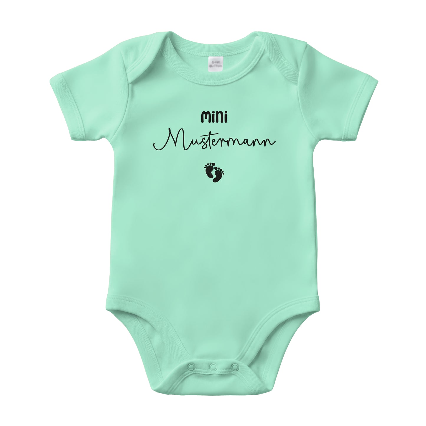 Baby Body Kurzarm mit Name | Basic Body aus Bio-Baumwolle | Mini
