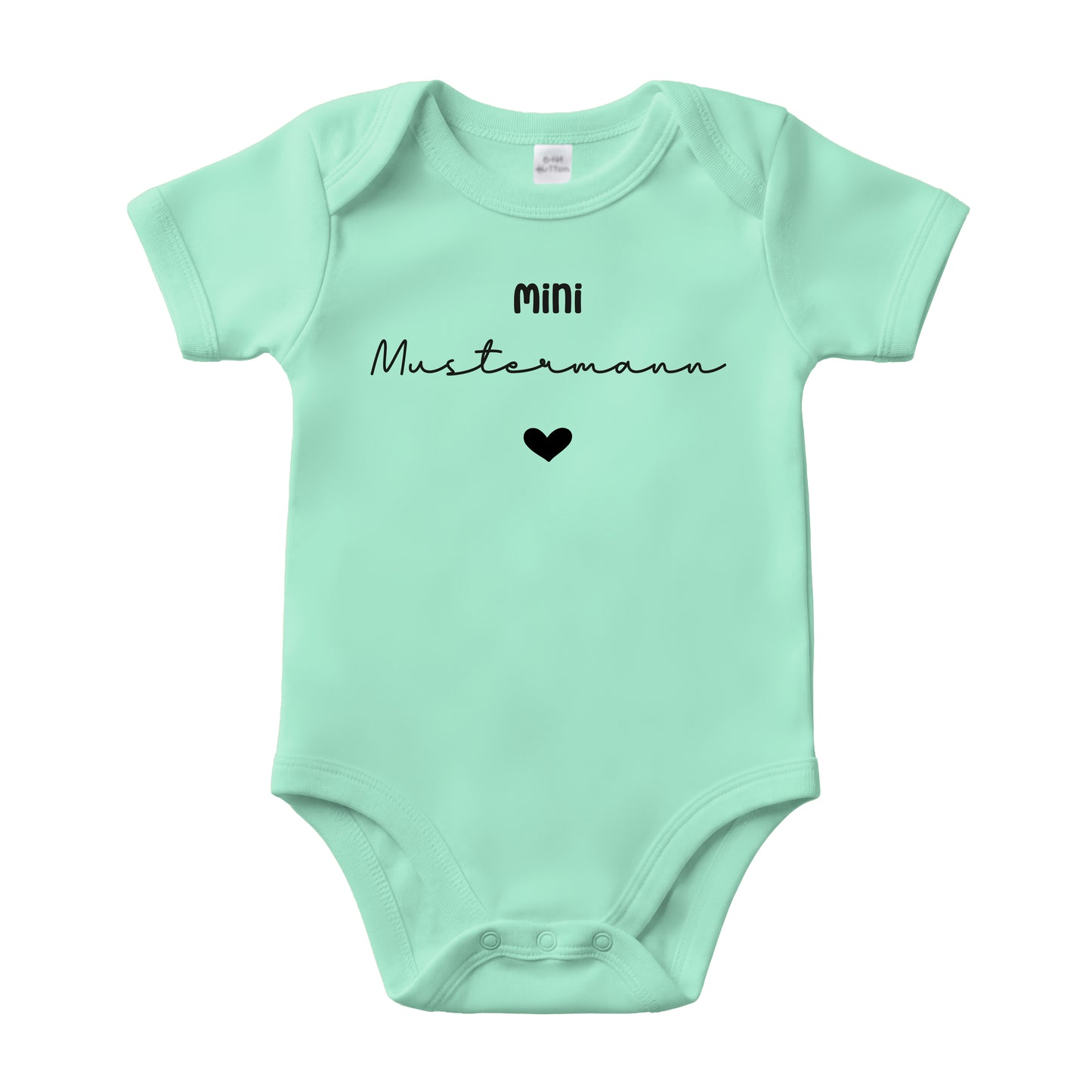 Baby Body Kurzarm mit Name | Basic Body aus Bio-Baumwolle | Mini