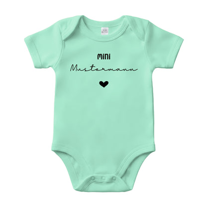 Baby Body Kurzarm mit Name | Basic Body aus Bio-Baumwolle | Mini