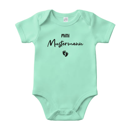 Baby Body Kurzarm mit Name | Basic Body aus Bio-Baumwolle | Mini