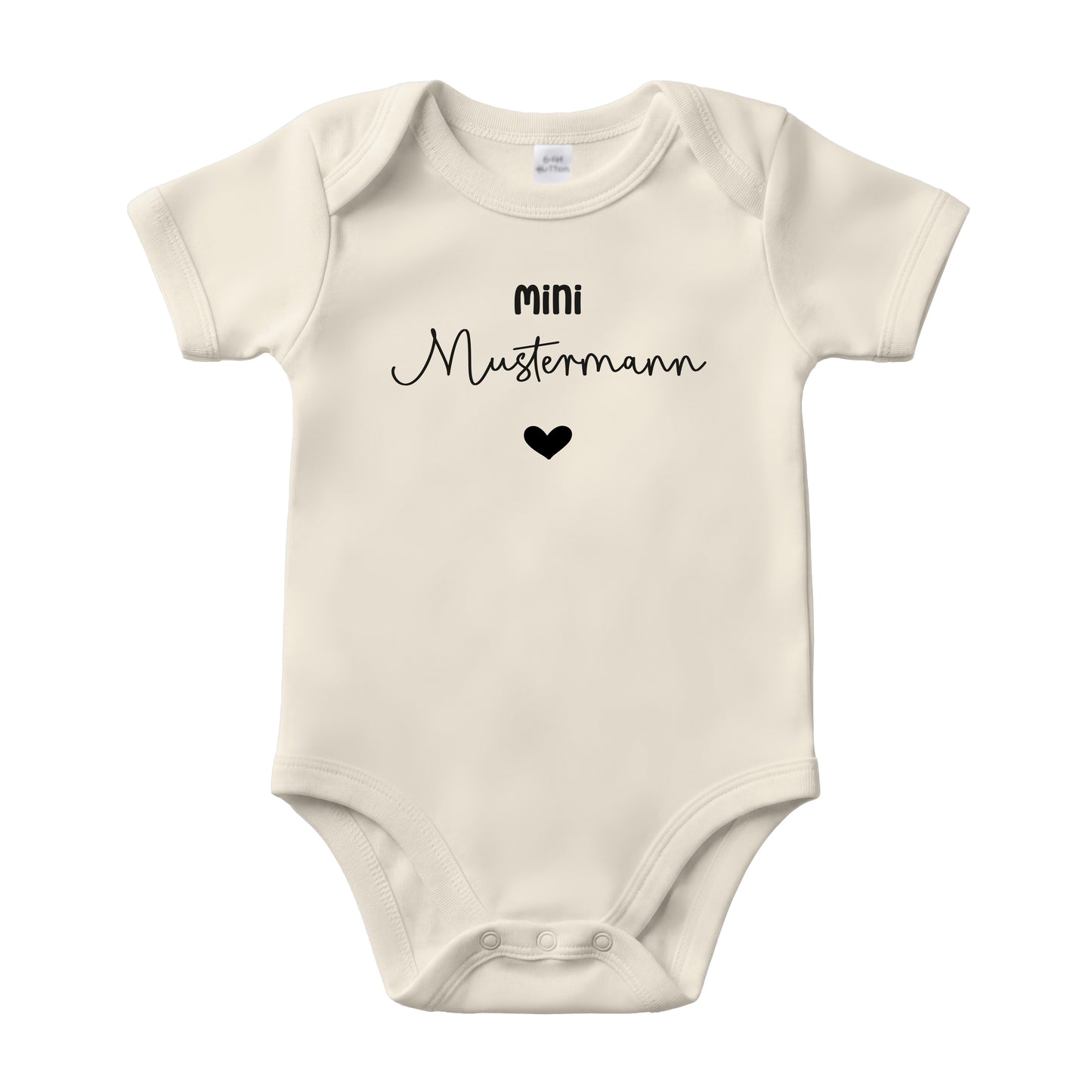 Baby Body Kurzarm mit Name | Basic Body aus Bio-Baumwolle | Mini