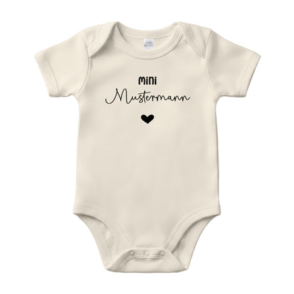 Baby Body Kurzarm mit Name | Basic Body aus Bio-Baumwolle | Mini