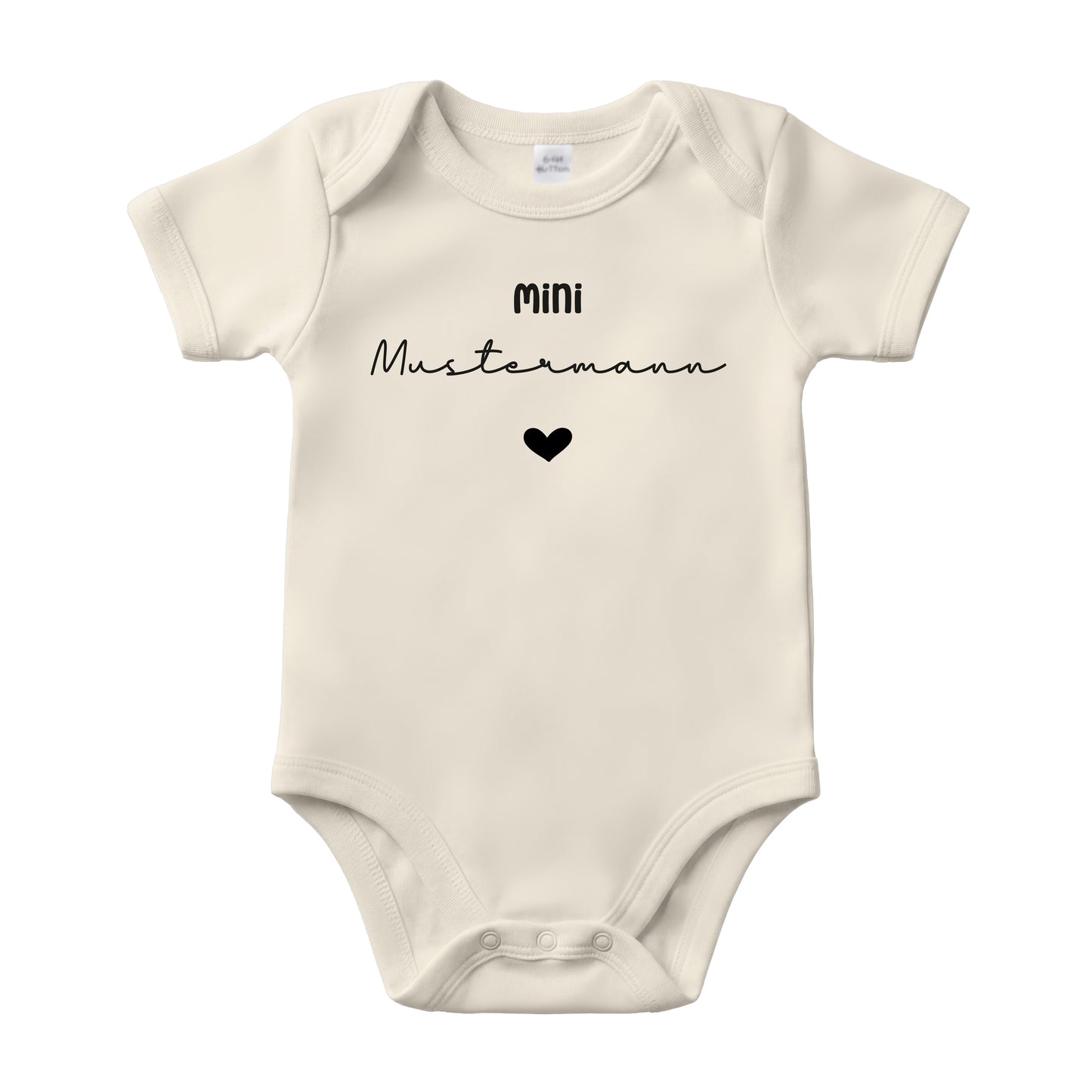 Baby Body Kurzarm mit Name | Basic Body aus Bio-Baumwolle | Mini