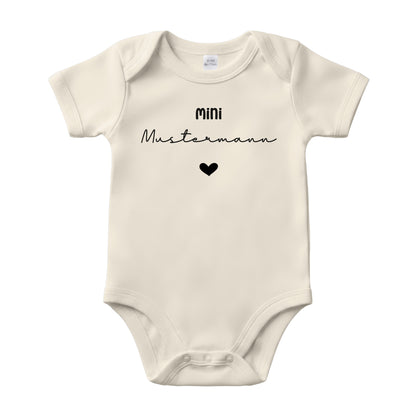 Baby Body Kurzarm mit Name | Basic Body aus Bio-Baumwolle | Mini