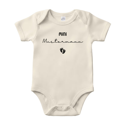 Baby Body Kurzarm mit Name | Basic Body aus Bio-Baumwolle | Mini