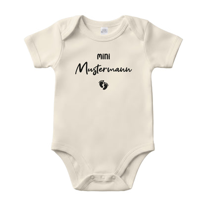Baby Body Kurzarm mit Name | Basic Body aus Bio-Baumwolle | Mini