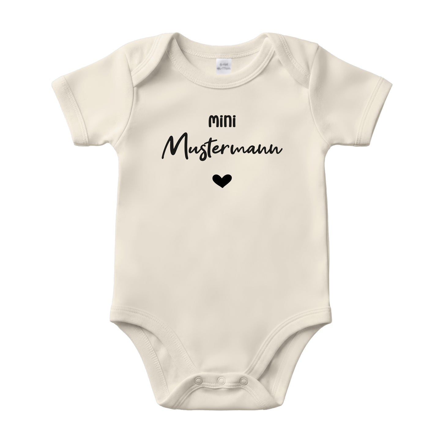 Baby Body Kurzarm mit Name | Basic Body aus Bio-Baumwolle | Mini