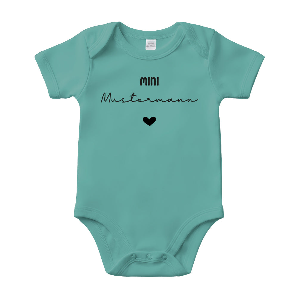 Baby Body Kurzarm mit Name | Basic Body aus Bio-Baumwolle | Mini