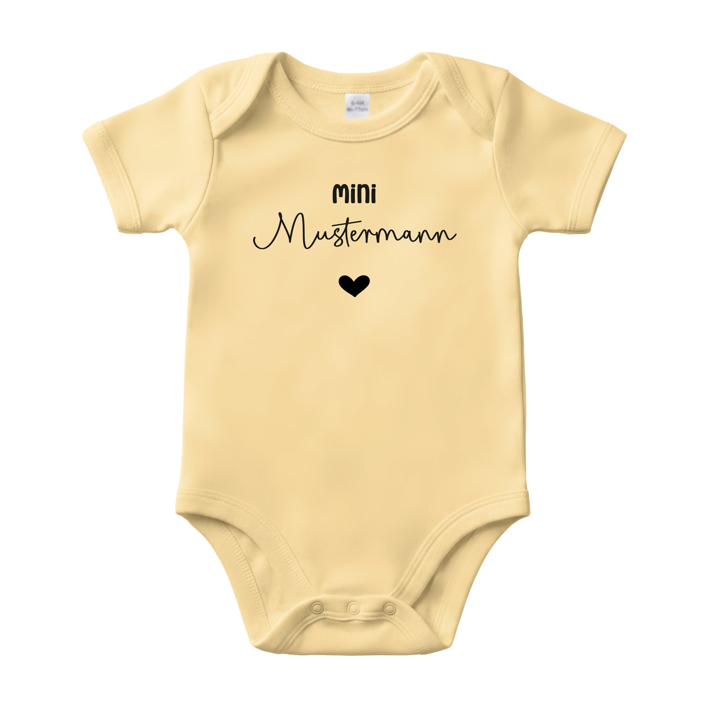 Baby Body Kurzarm mit Name | Basic Body aus Bio-Baumwolle | Mini