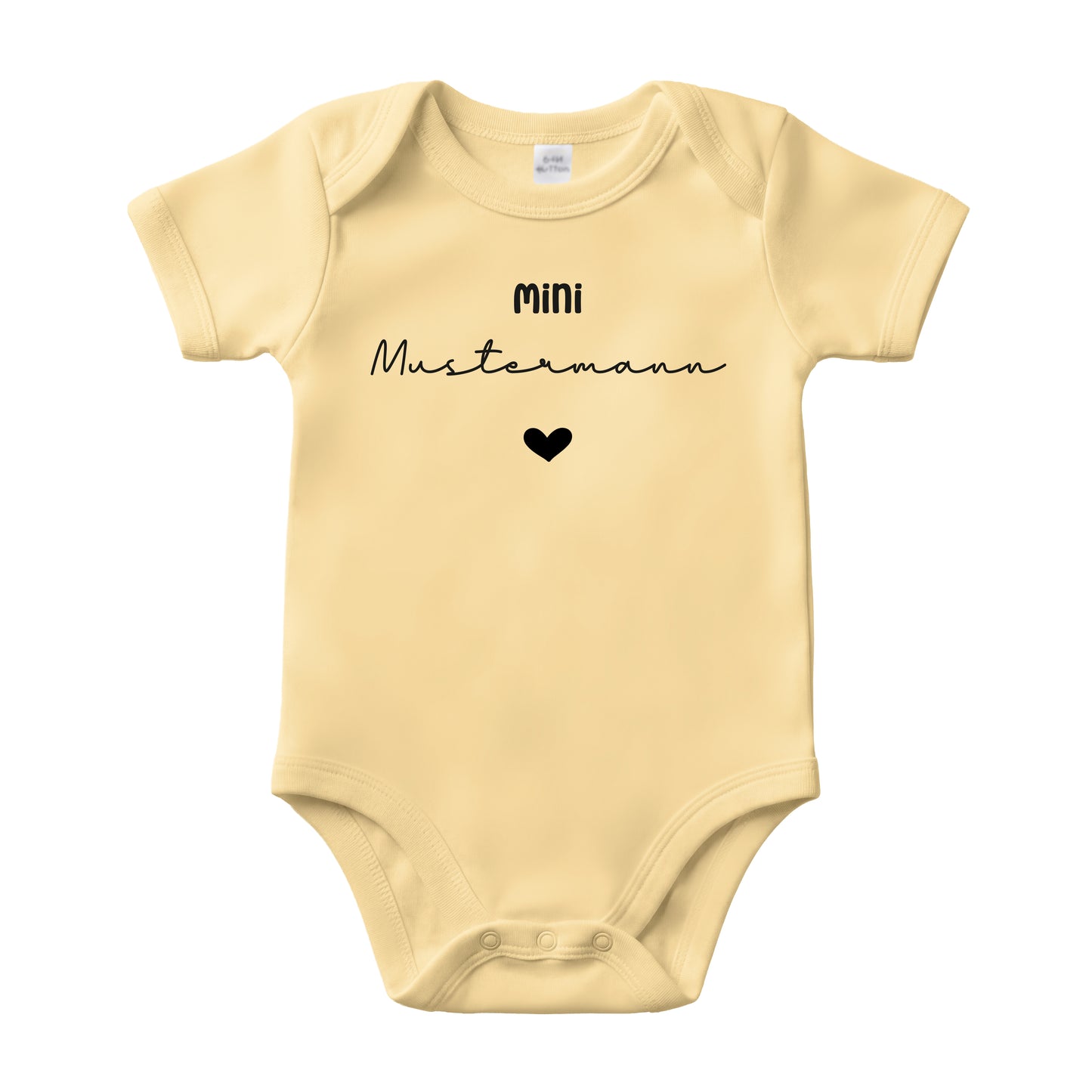 Baby Body Kurzarm mit Name | Basic Body aus Bio-Baumwolle | Mini
