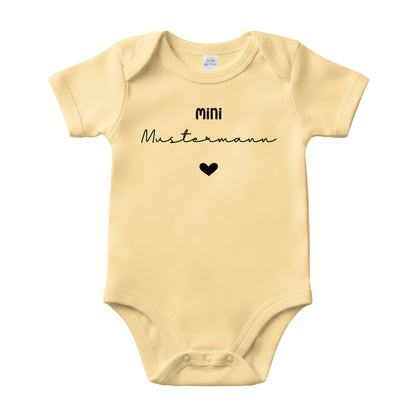 Baby Body Kurzarm mit Name | Basic Body aus Bio-Baumwolle | Mini