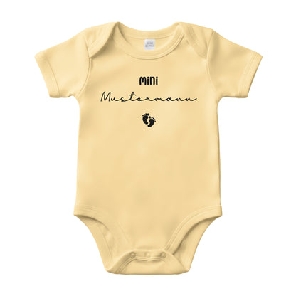 Baby Body Kurzarm mit Name | Basic Body aus Bio-Baumwolle | Mini