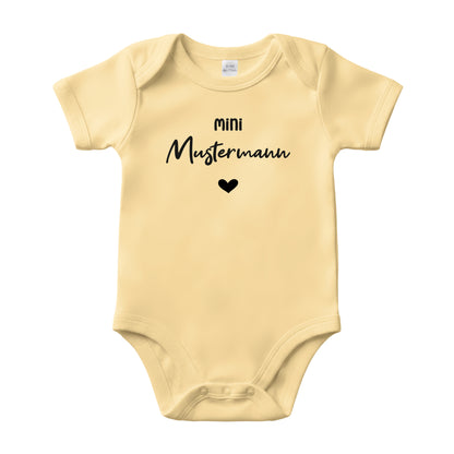 Baby Body Kurzarm mit Name | Basic Body aus Bio-Baumwolle | Mini