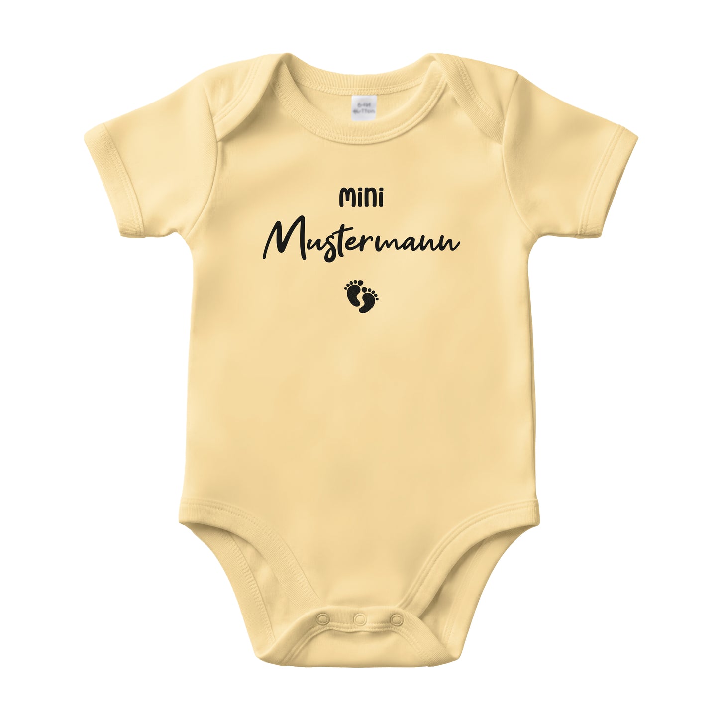 Baby Body Kurzarm mit Name | Basic Body aus Bio-Baumwolle | Mini