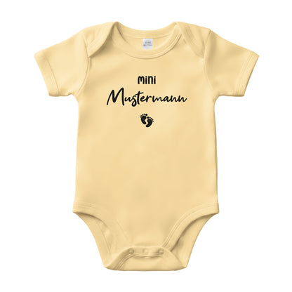 Baby Body Kurzarm mit Name | Basic Body aus Bio-Baumwolle | Mini
