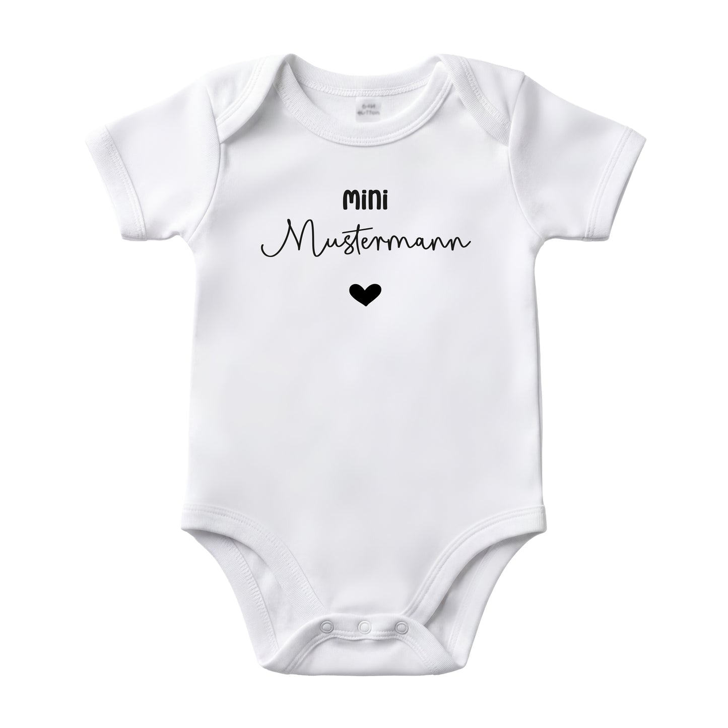 Baby Body Kurzarm mit Name | Basic Body aus Bio-Baumwolle | Mini
