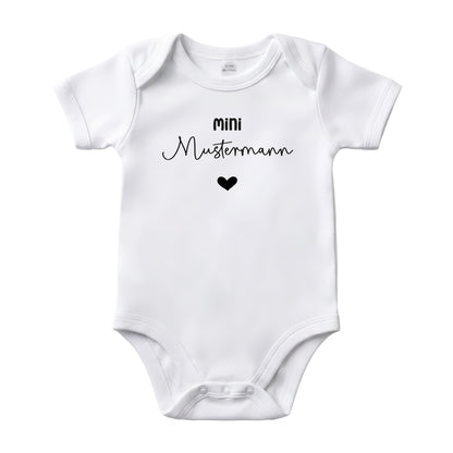 Baby Body Kurzarm mit Name | Basic Body aus Bio-Baumwolle | Mini