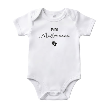 Baby Body Kurzarm mit Name | Basic Body aus Bio-Baumwolle | Mini