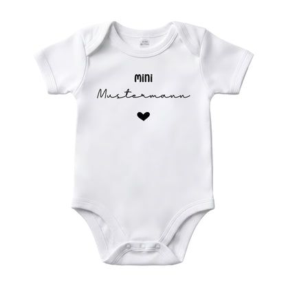 Baby Body Kurzarm mit Name | Basic Body aus Bio-Baumwolle | Mini