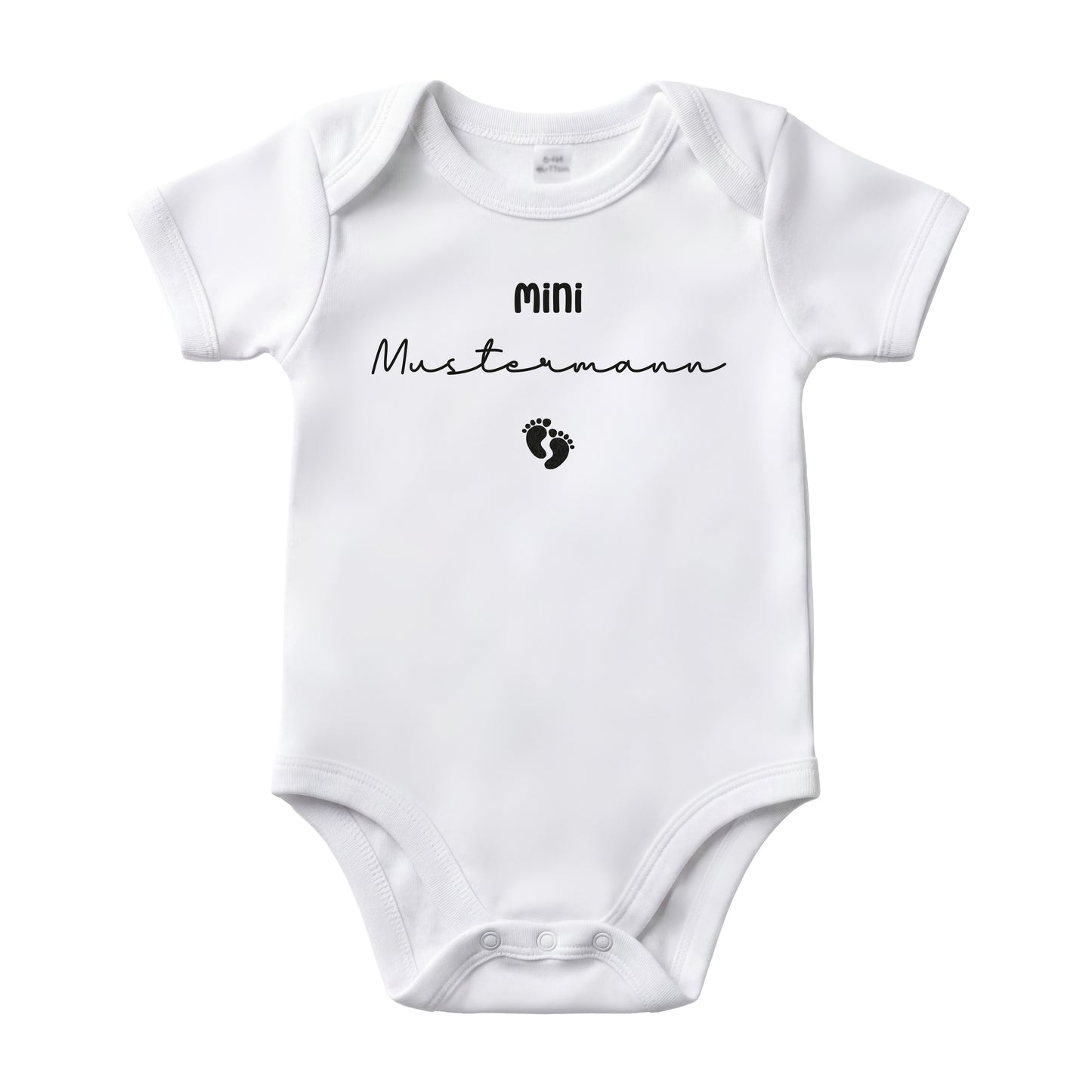 Baby Body Kurzarm mit Name | Basic Body aus Bio-Baumwolle | Mini