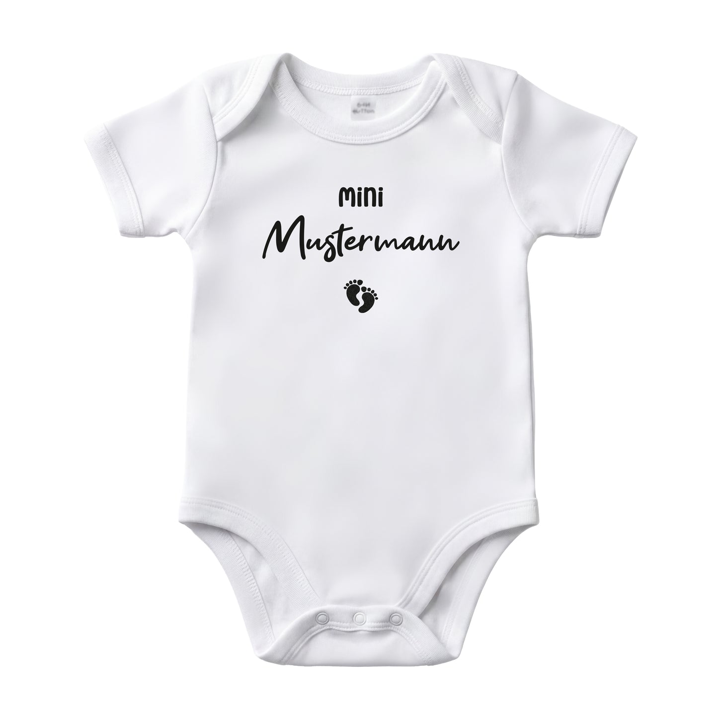 Baby Body Kurzarm mit Name | Basic Body aus Bio-Baumwolle | Mini