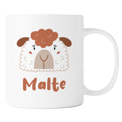 Keramik Tasse mit Name | Schaf