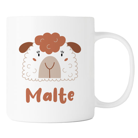 Keramik Tasse mit Name | Schaf