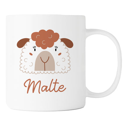 Keramik Tasse mit Name | Schaf