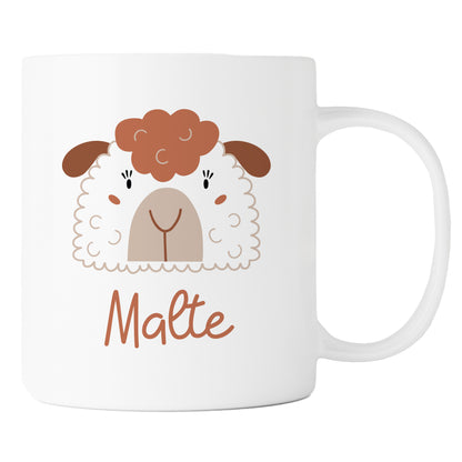 Keramik Tasse mit Name | Schaf