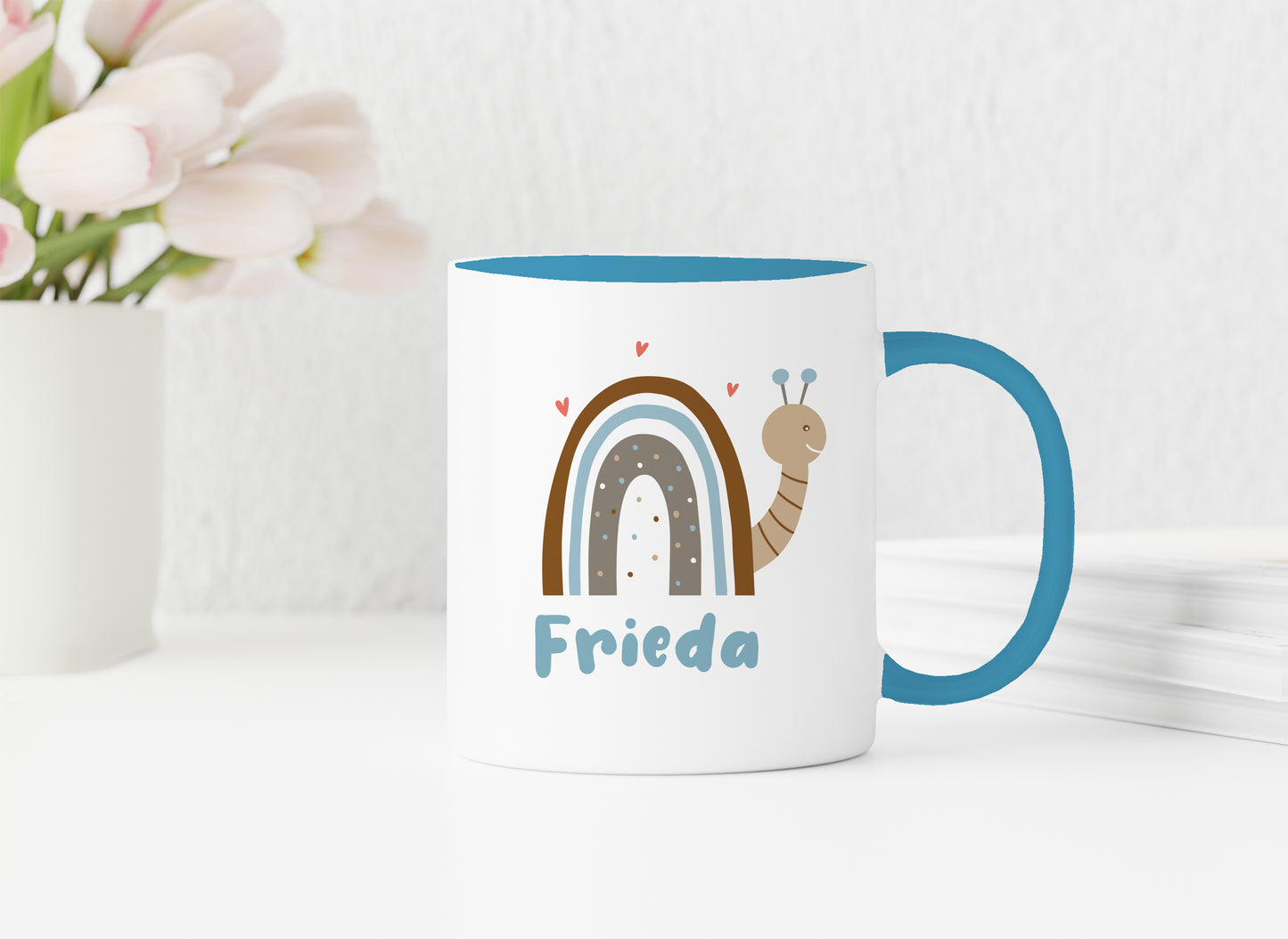 Keramik Tasse mit Name | Schnecke
