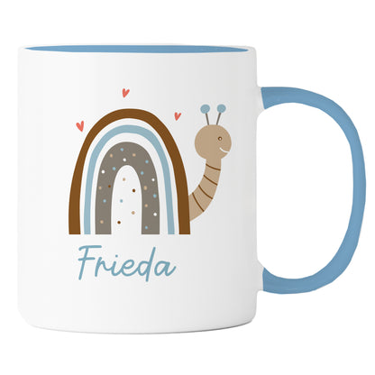 Keramik Tasse mit Name | Schnecke
