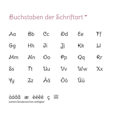 Stofftasche aus Bio- Baumwolle mit Name | Regenbogen rosa + Schmetterling