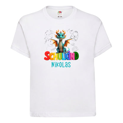 T-Shirt Kinder | Bio-Baumwolle | Schulkind Drache