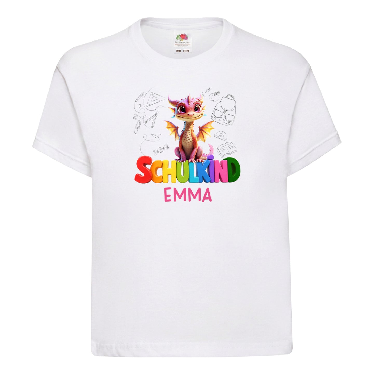 T-Shirt Kinder | Bio-Baumwolle | Schulkind Drache