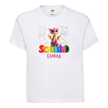 T-Shirt Kinder | Bio-Baumwolle | Schulkind Drache