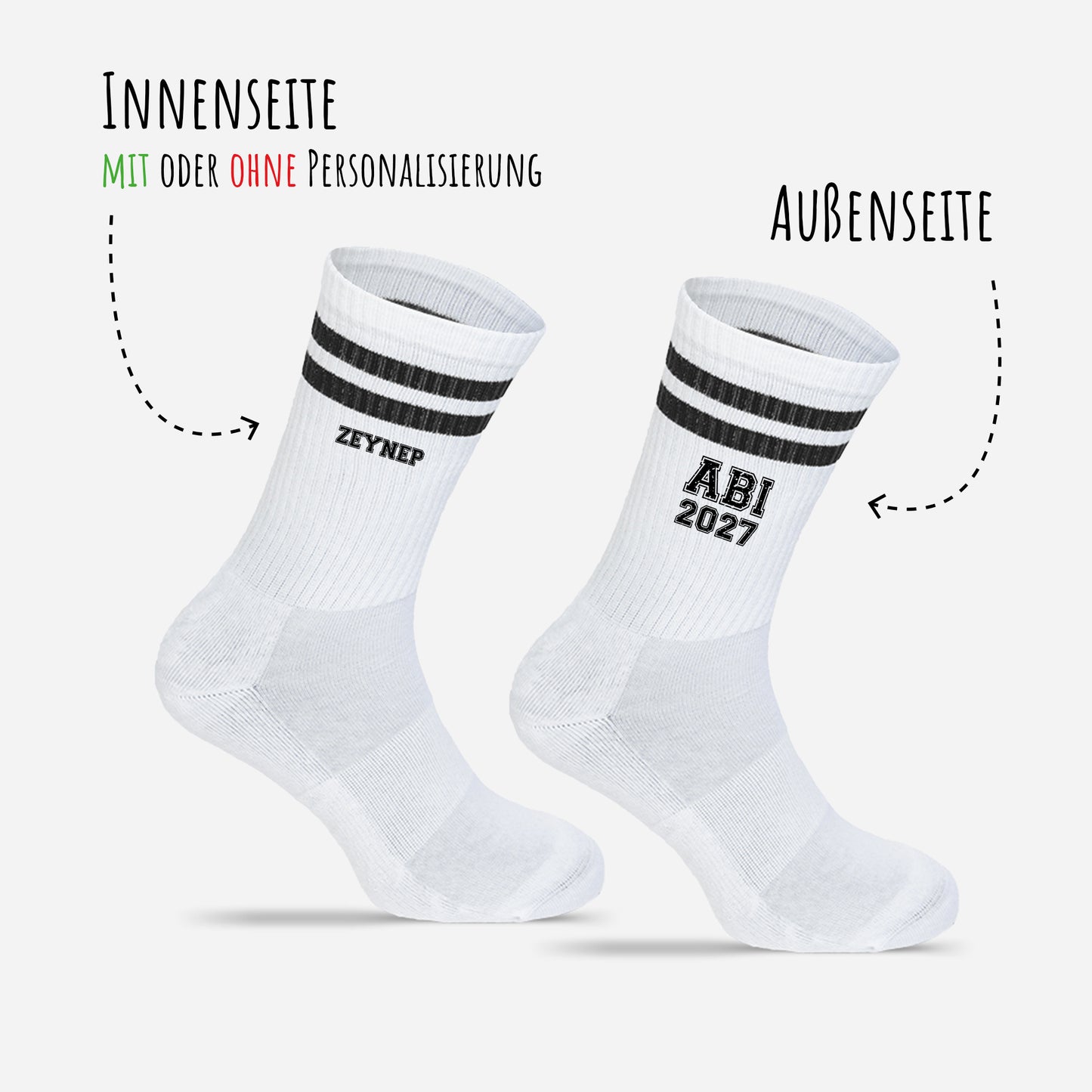 Socken mit Namen | Abi | Abschluss