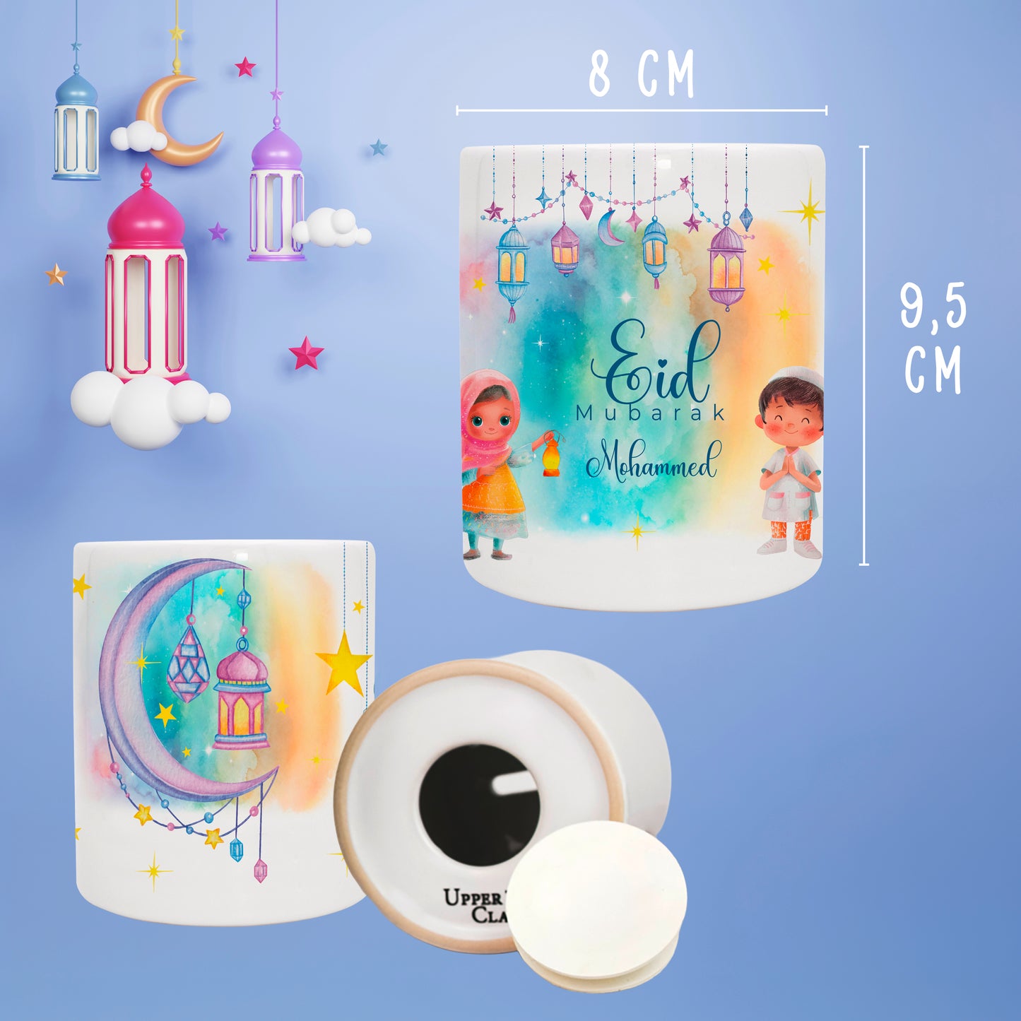 Keramik Spardose mit Name | Ramadan Laternen