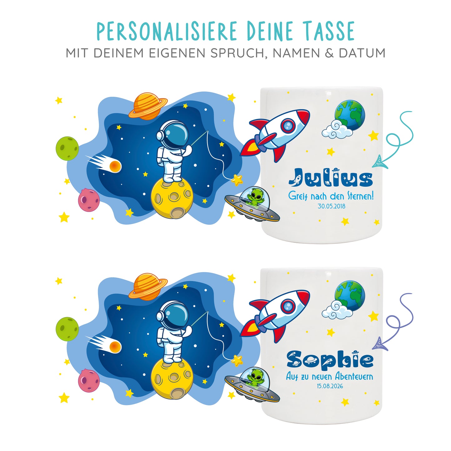 Keramik Spardose mit Name | Schulstarter
