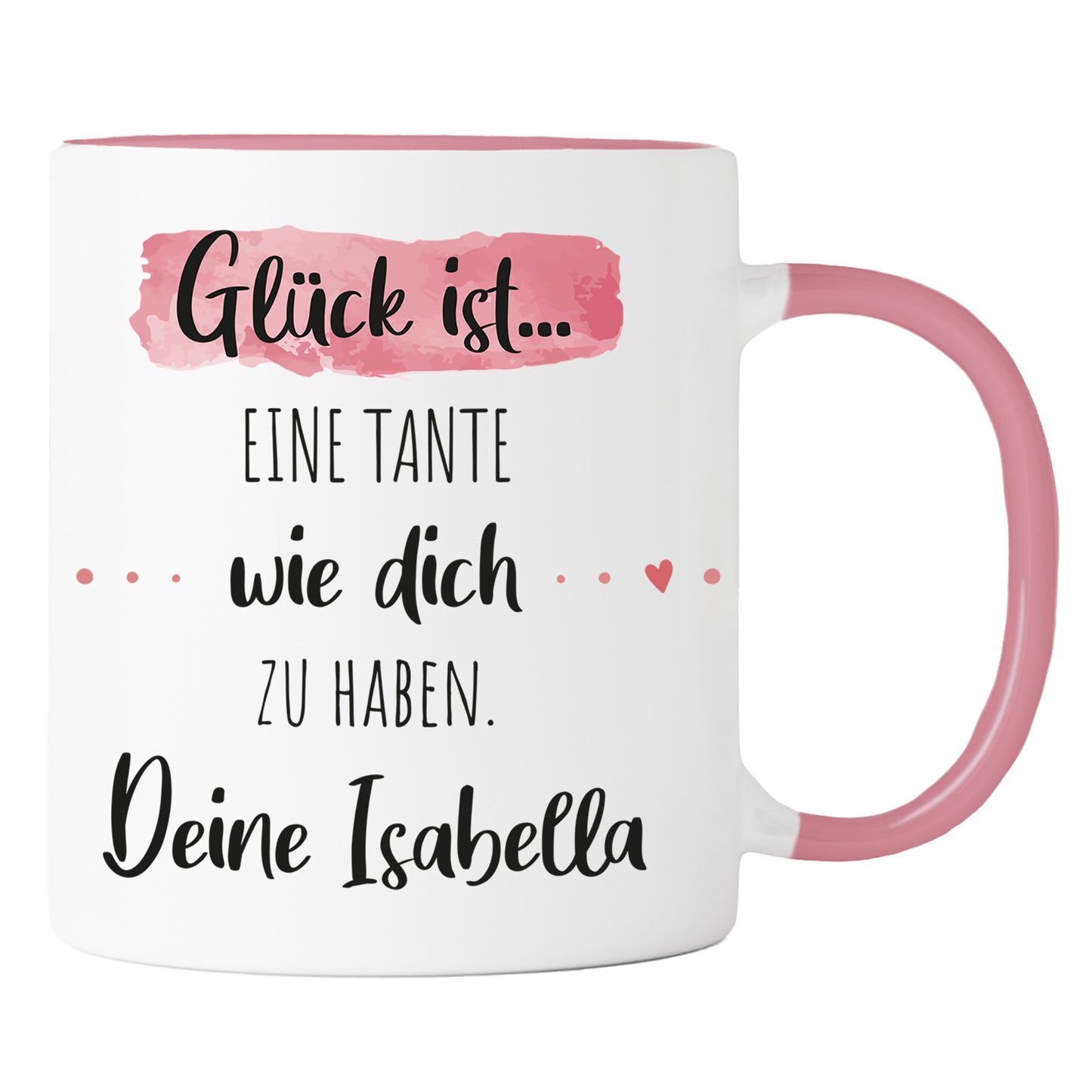 Keramik Tasse mit Namen | Glück ist eine Tante wie dich zu haben