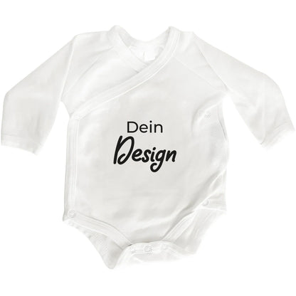 Baby Body Langarm individuell | Wickelbody aus Bio-Baumwolle | Dein Design