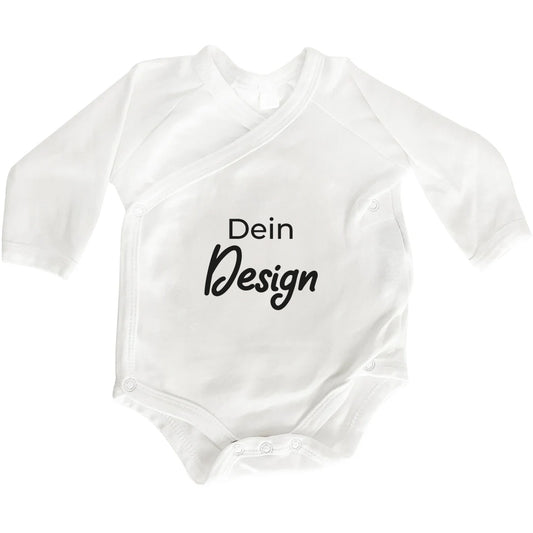 Baby Body Langarm individuell | Wickelbody aus Bio-Baumwolle | Dein Design