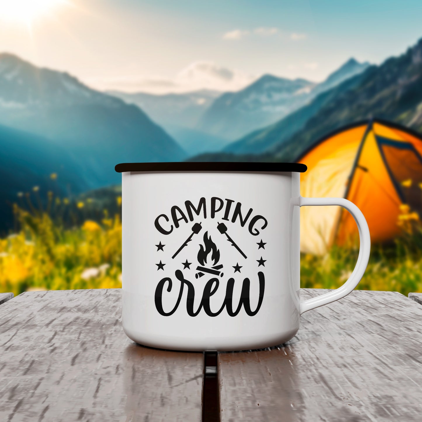 Emaille Tasse | Camping Crew 1
