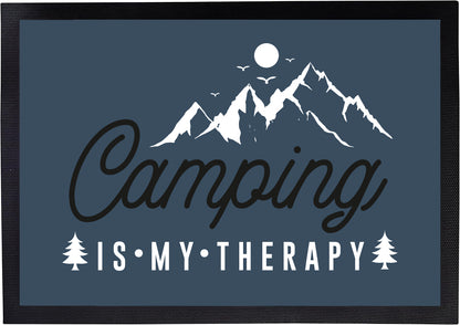 Fußmatte mit Spruch | Camping is my therapy